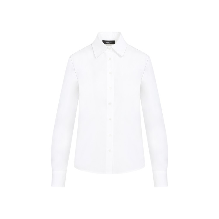 Shop Fabiana Filippi Optical White Cotton Shirt