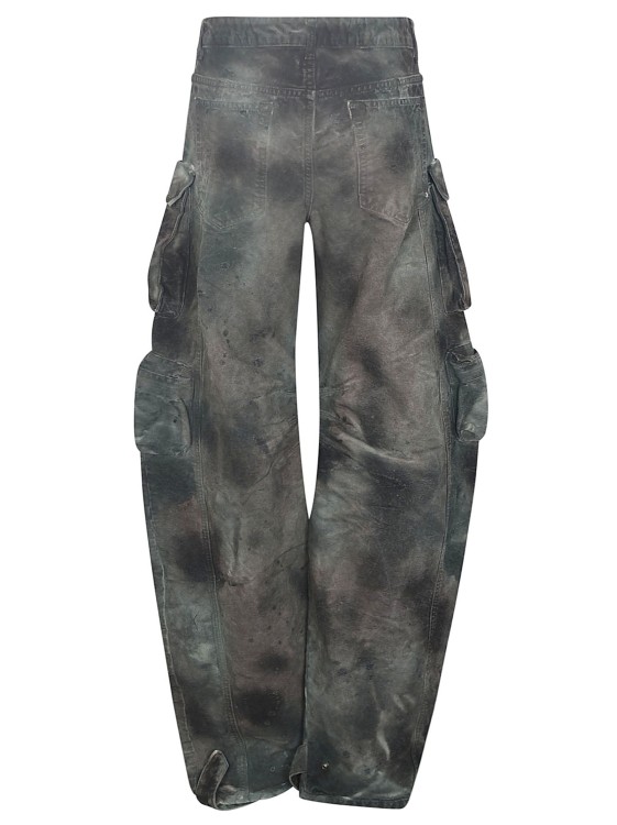 Shop Attico Cargo Jeans Fern In Grey