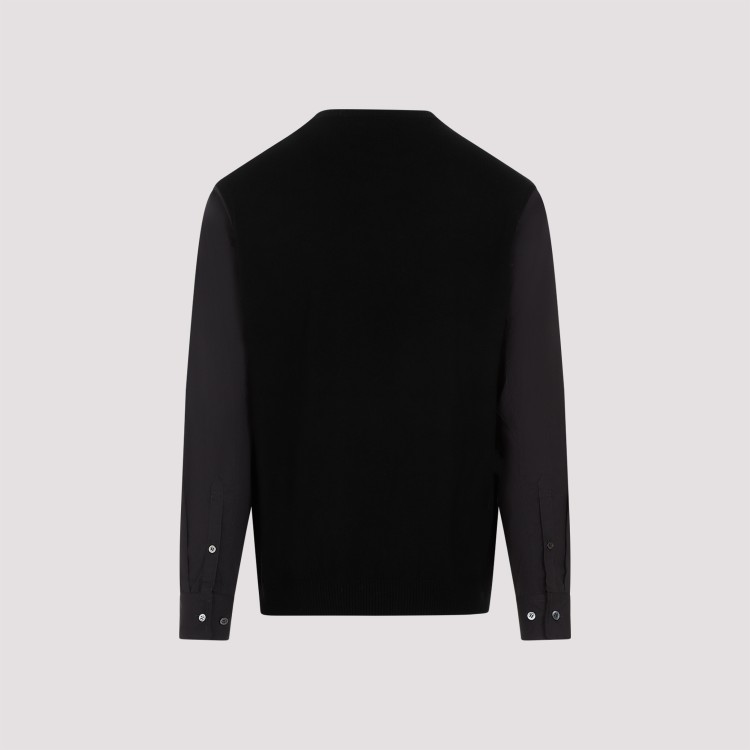 Shop Undercover Black Wool Cashmere Pullover
