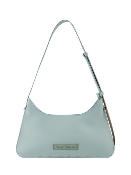 Shop Acne Studios Platt Mini Handbag  - Light Blue - Leather In White