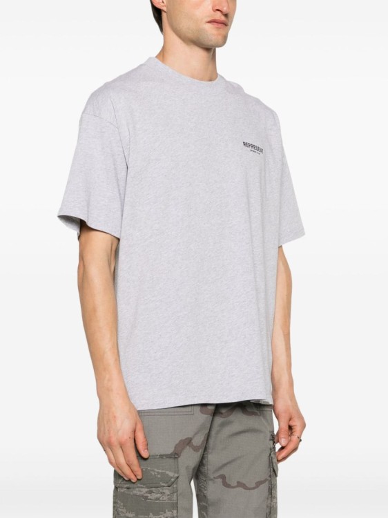 Shop Represent Ash Grey Cotton T-shirt