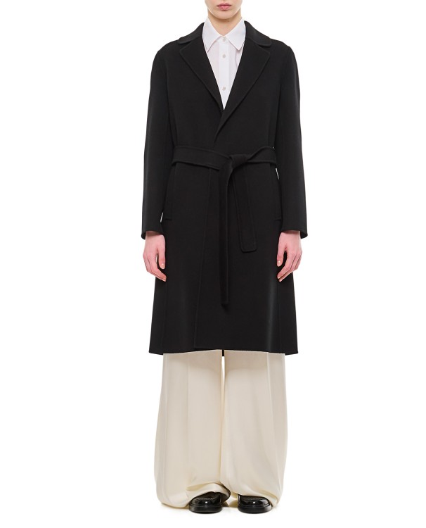 Shop Max Mara Pauline Wool Coat In Black