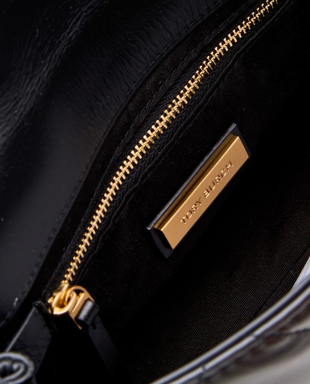Shop Tory Burch Small Kira Diamond Quilt Shoulder Bag In Black