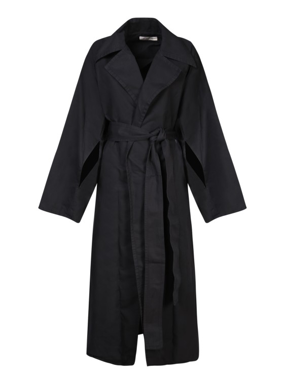 Shop Quira Oversized Classic Overcoat In Black
