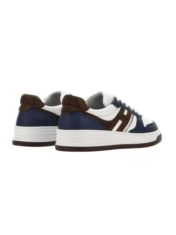 Shop Hogan White/blue Sneakers