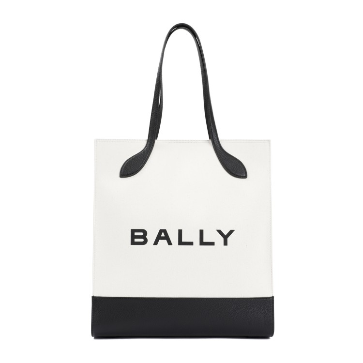 Bally Logo Tote Bag In White