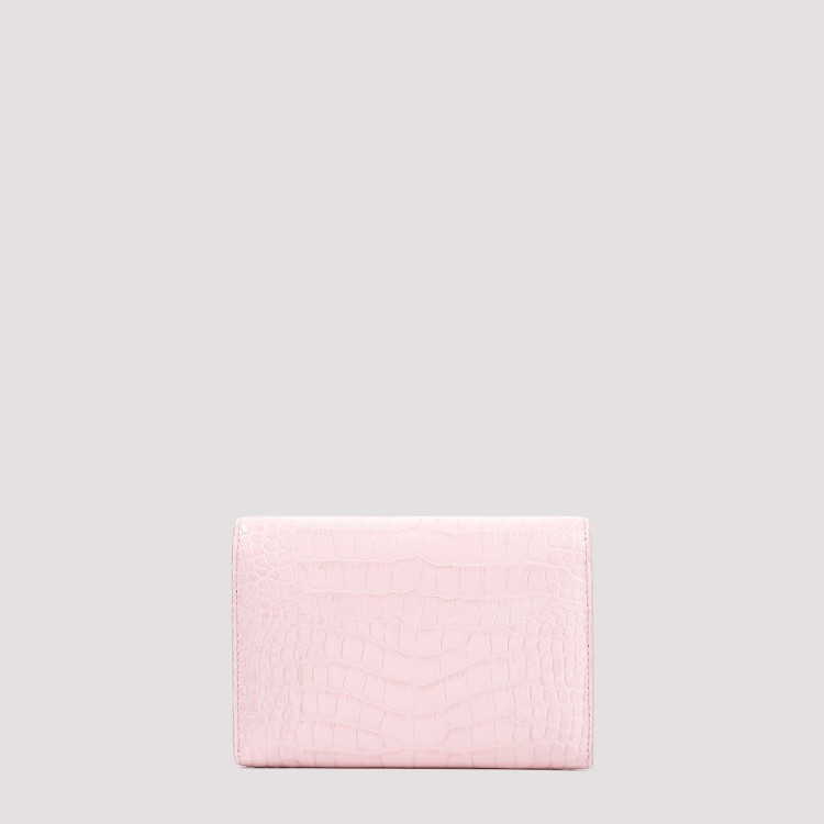 Shop Tom Ford Pastel Pink Croco Embossed Calf Leather Handbag