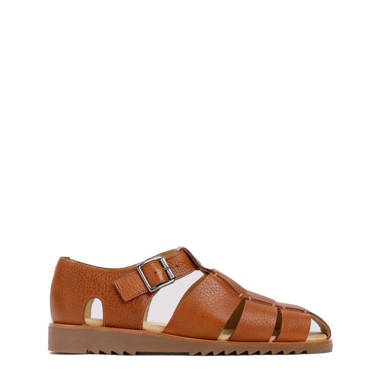Paraboot Leather Pacific Sandals In Brown