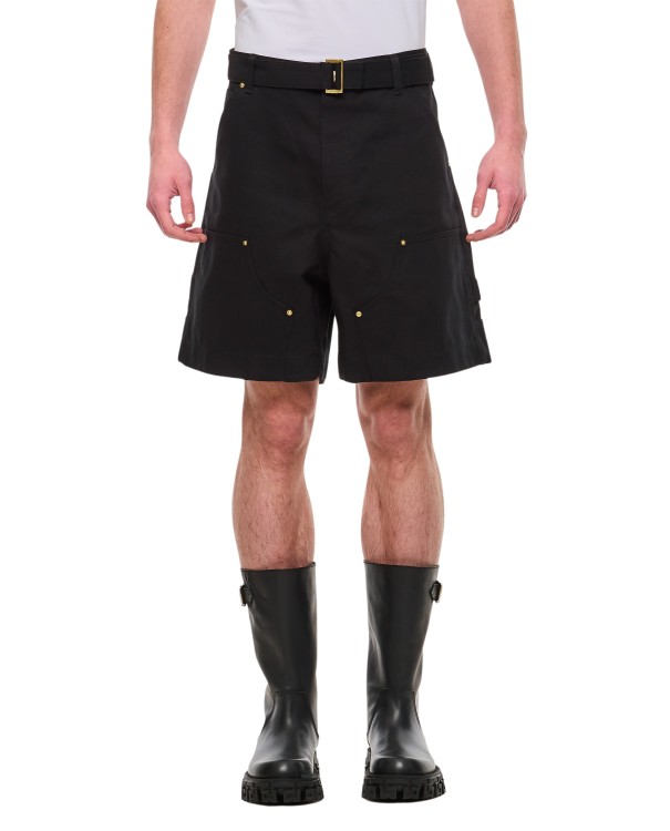 Sacai Cotton Shorts In Black