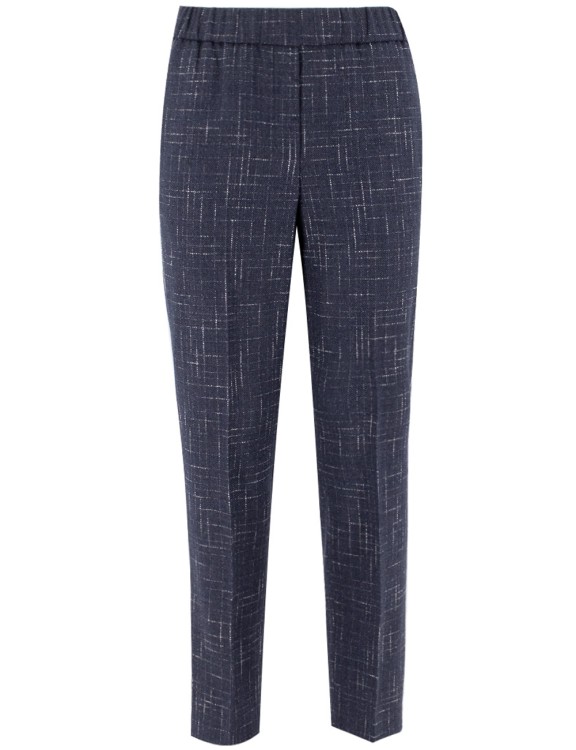 Peserico Blue Stretch Wool Trousers