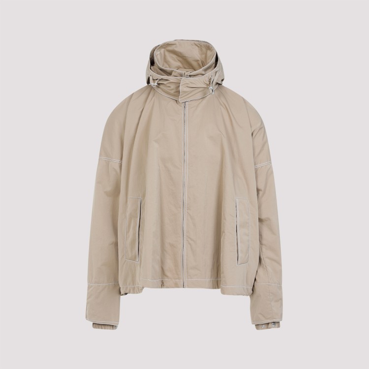 Shop Bottega Veneta Beige Polyamide Jacket In Neutrals