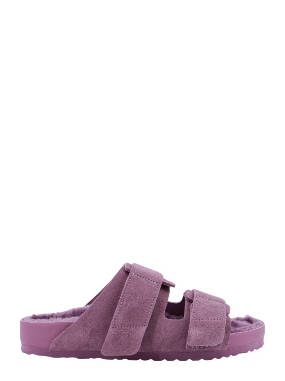 Shop Birkenstock X Tekla Suede Sandals With Stitching In Pink