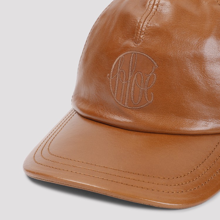 Chloé Logo-embroidered Baseball Cap In Brown