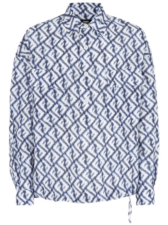 Fendi Monogram Patterned LOCK Silk Shirt men - Glamood Outlet