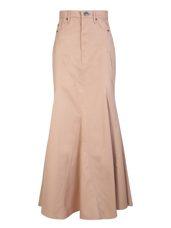 Burberry Woman Maxi Skirt Camel Size 6 Cotton In Brown