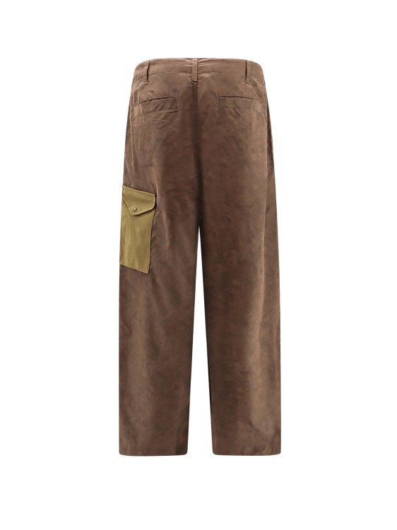 Shop Ten C Nylon Blend Trouser With All-over Print In Brown