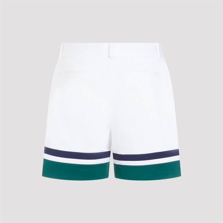 Shop Casablanca White Midnight Sail Tailoring Shorts In Red