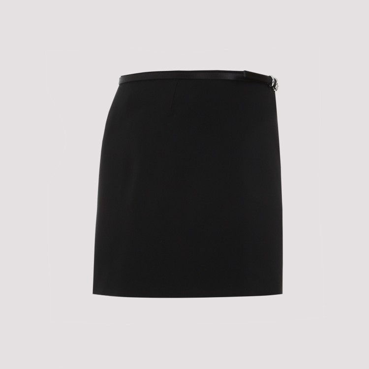 Shop Givenchy Black Acetate Mini Wrap Voyou Skirt