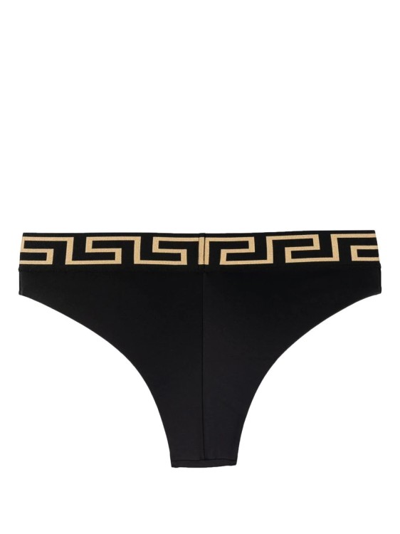 Shop Versace Greca Border Black Bikini