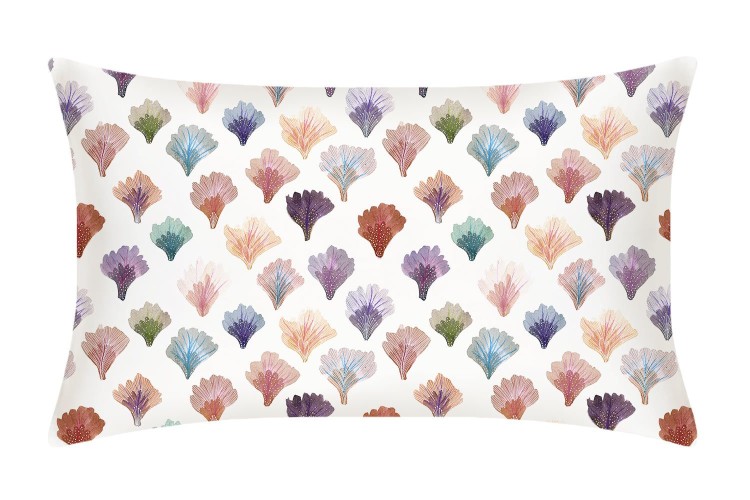 Shop Mayfairsilk Coral Fans Pure Silk Pillowcase In Multicolor