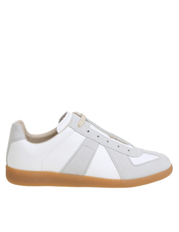 Maison Margiela Sneakers Replica In Leather And Suede In White