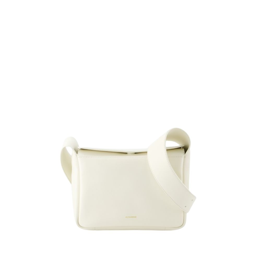 Jil Sander Flap Messenger Xs Crossbody - Leather - Beige In Neutrals