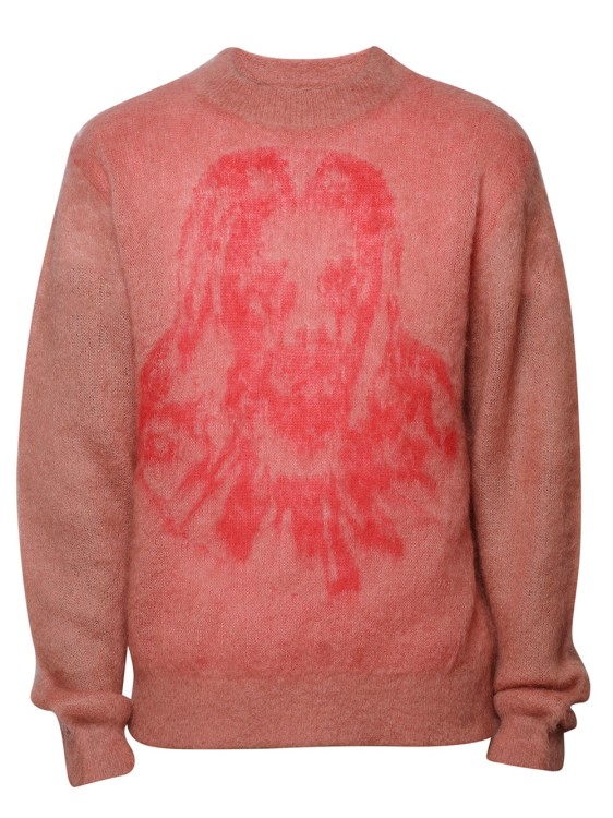 Saint Michael Clown Knit Sweatshirt In Pink