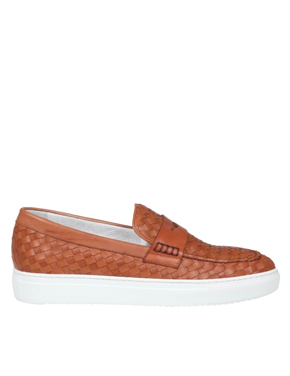 DOUCAL'S WOVEN LEATHER PENNY LOAFER,a7dd2b1c-d638-7c23-beec-2f0220acd6e5