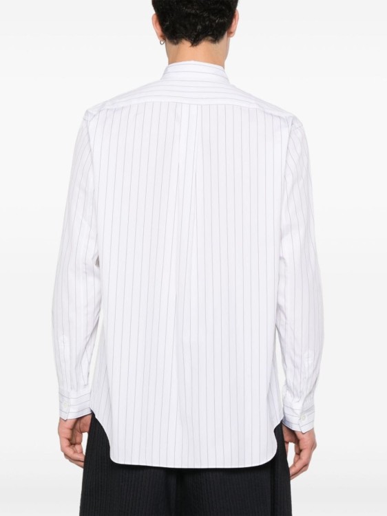 Shop Comme Des Garçons Cotton Poplin Texture Shirt In White