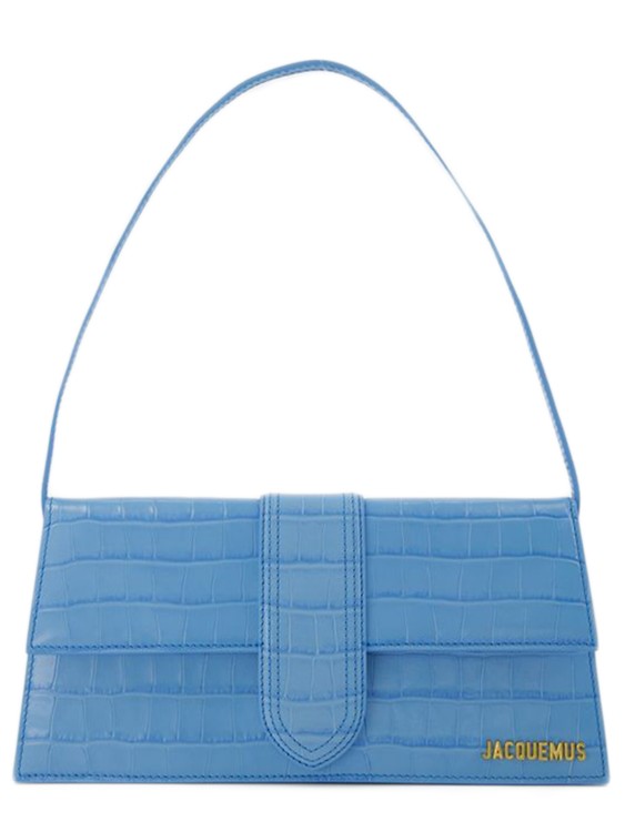 Shop Jacquemus Le Bambino Long Bag  - Blue - Leather