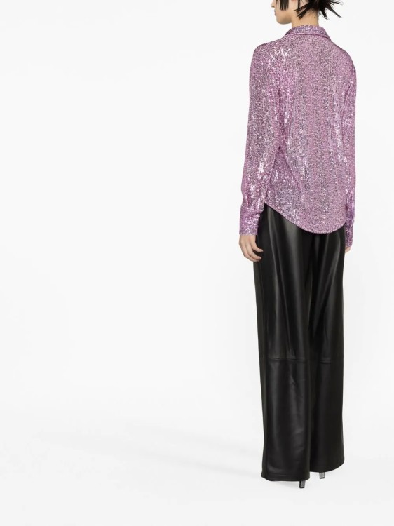 Shop Tom Ford Purple All Over Sequins Shirt In Grey