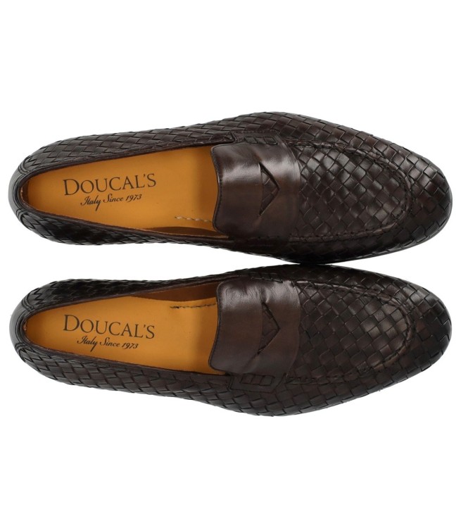 Shop Doucal's Adler Dark Brown Loafer In Black