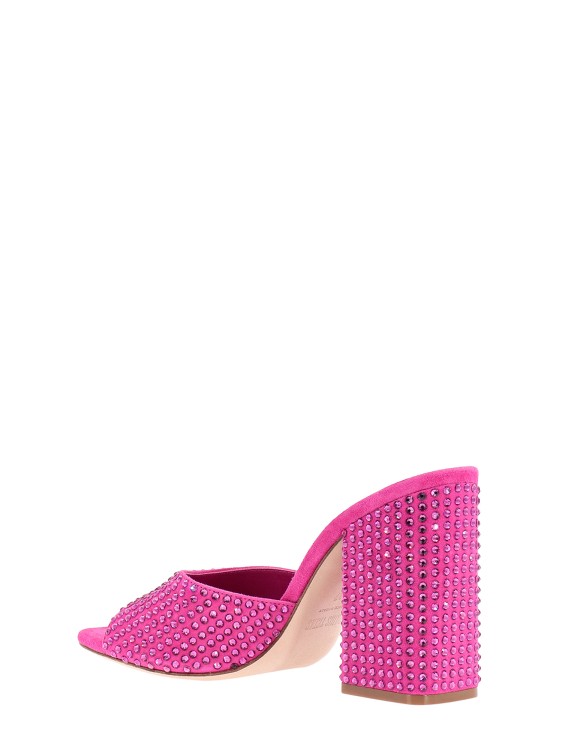 Shop Paris Texas Suede Sandals With Rhinestone Detail In Pink
