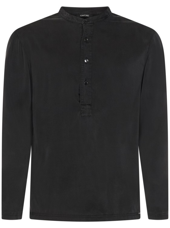 Shop Tom Ford Black Pajama Shirt