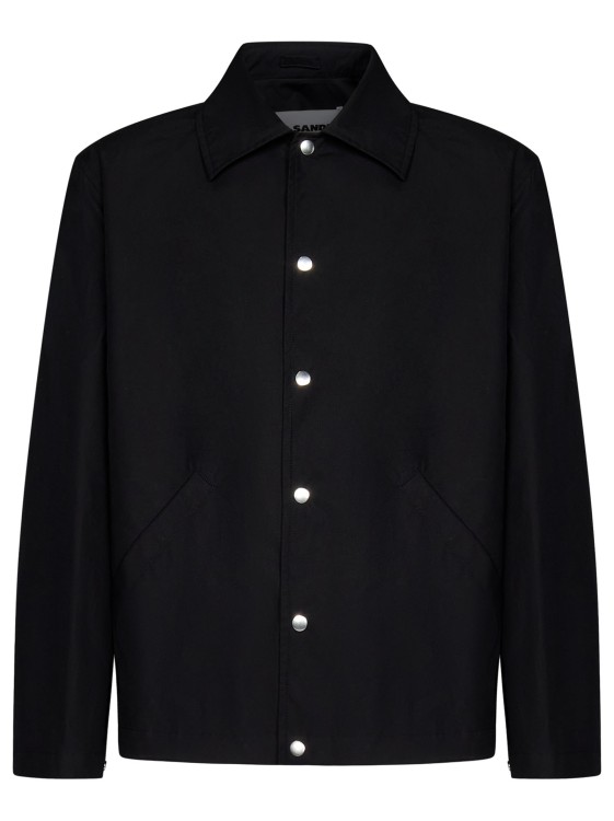 Shop Jil Sander Black Lightweight Cotton Poplin Jacket