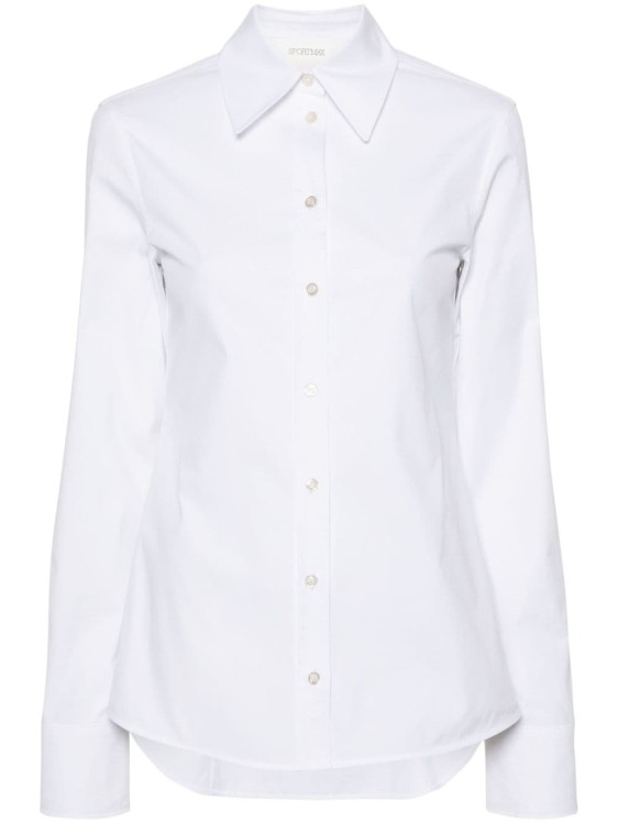 Shop Sportmax Women's Cotton Shirt In White