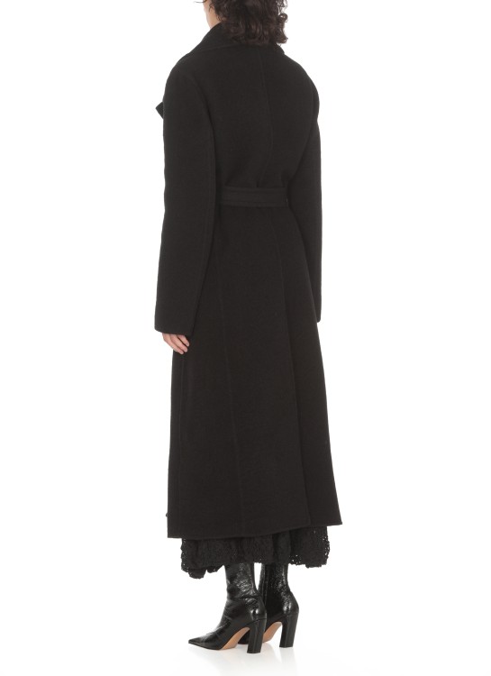 Shop Jil Sander Lama Coat In Black