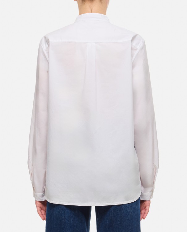 Shop Too Good Slim-fit Collarless Shirt In White