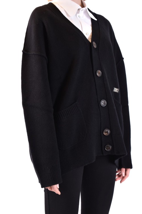 Dsquared2 Black V-neck Cardigan In Black