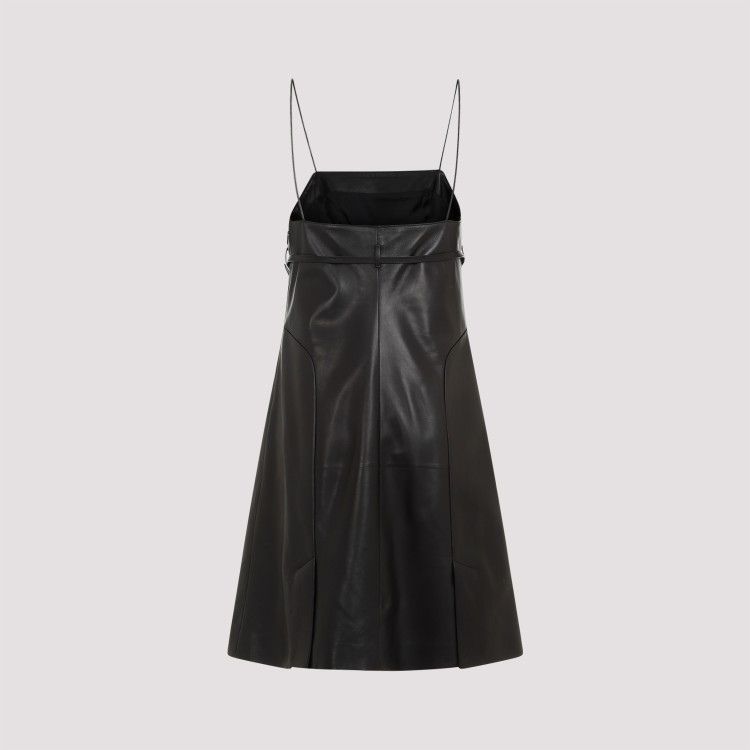 Shop Givenchy Voyou Black Lamb Leather Mini Dress