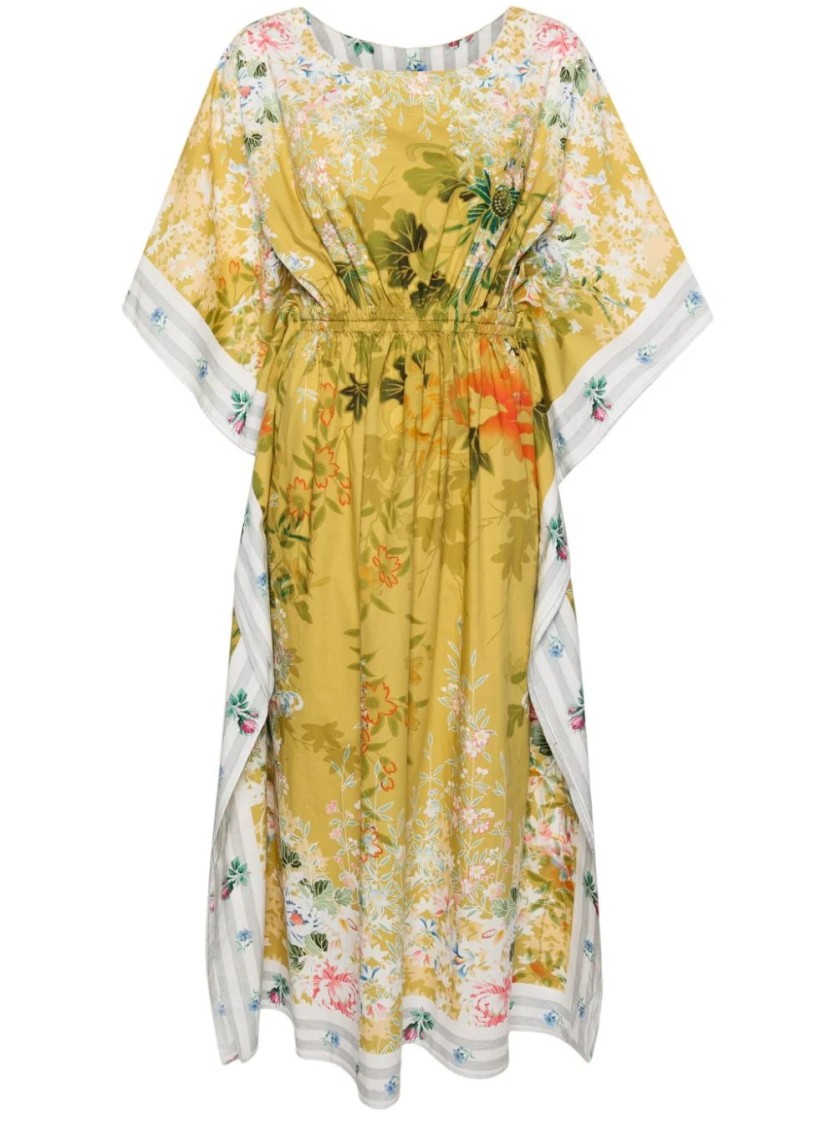 Pierre-louis Mascia Floral-print Cotton Dress In Multicolor