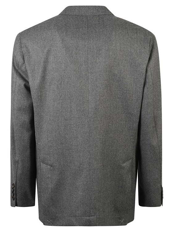 Shop Brunello Cucinelli Single-breasted Wool Blazer In Grey