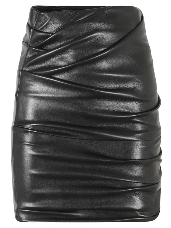 Shop Philosophy Di Lorenzo Serafini Faux-leather Miniskirt In Black