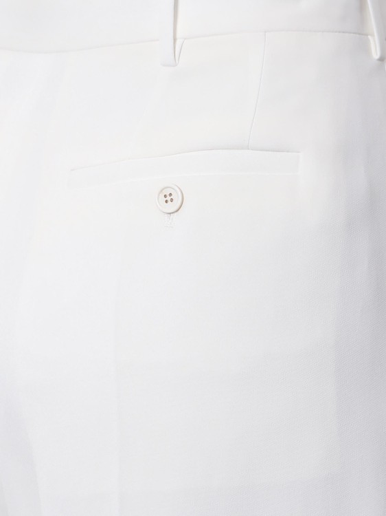 Shop Marni Stretch Viscose Cady Trouser In White