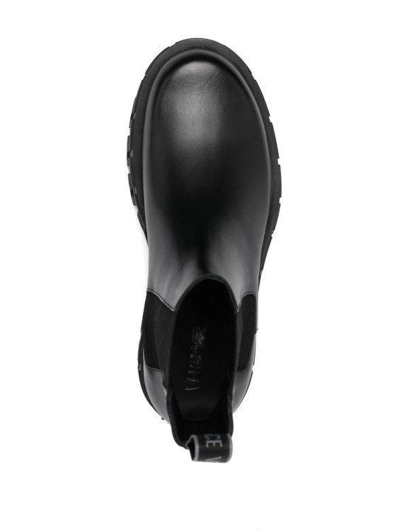 Shop Versace Greca Portico Black Boots