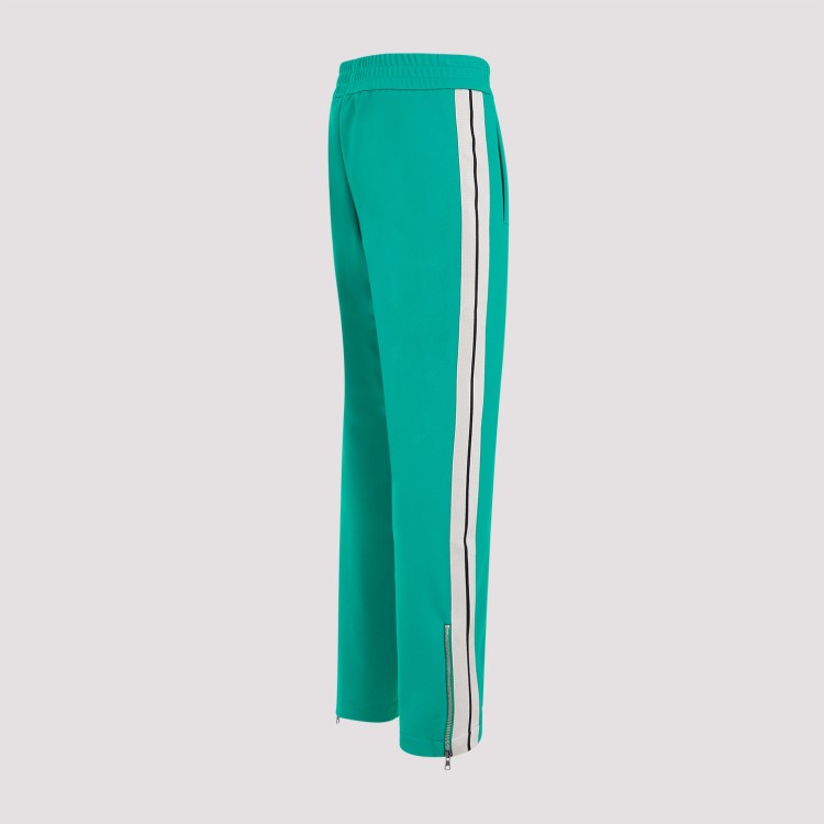 Shop Palm Angels Green Classic Logo Track Pants In Blue