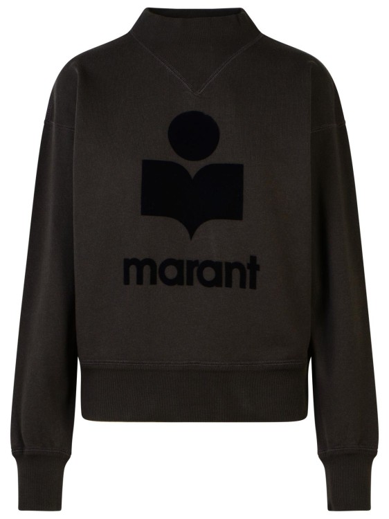 Isabel Marant Étoile Isabel Marant Etoile Moby Sweatshirt With Flocked Logo In Black