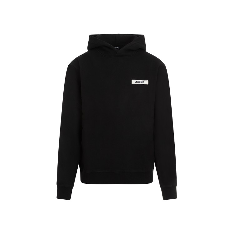 Jacquemus Gros-grain Hoodie In Black