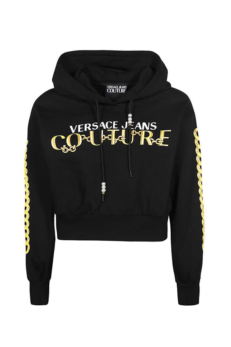 Versace Jeans Couture Sweatshirt With Logo In Black