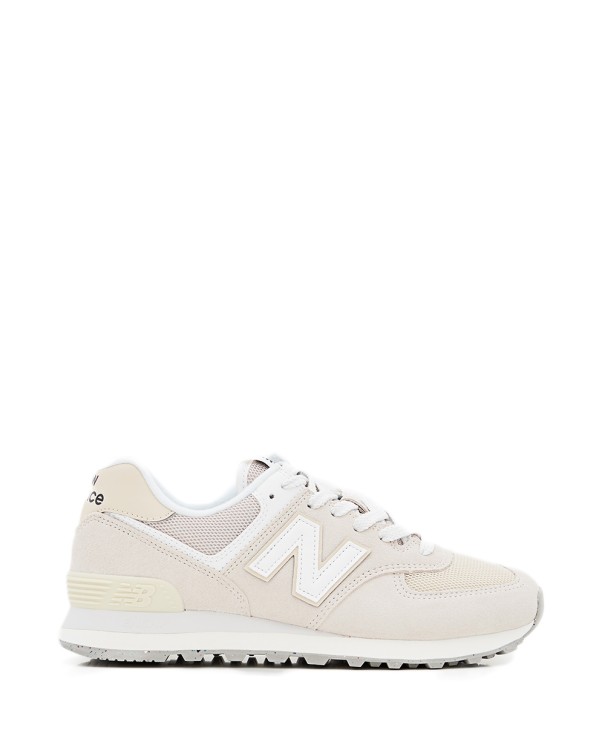 New Balance White Leather And Synthetic Sneakers